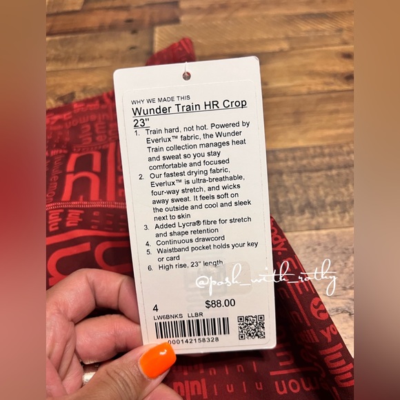 🍋 Lululemon Wunder Train HR Crop 23”, NWT - Picture 6 of 11